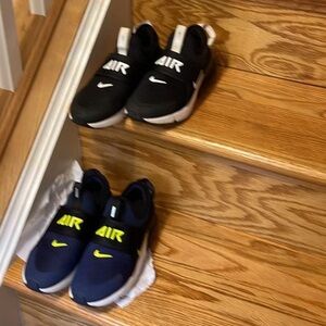 Nike Kids Slip-On Sneakers - Black and Navy
